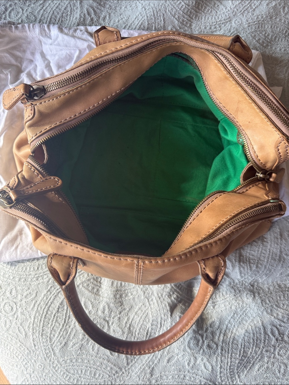 Liebeskind Caramel Brown Leather Handbag - Picture 5 of 9